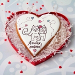 имбирный пряник на 14 февраля сердце