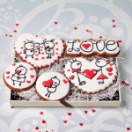 красивый набор имбирных пряников на 14 февраля