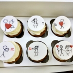 Набор капкейков «Сердца влюбленных» 4 шт.