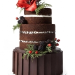 свадебный торт с цветами мака