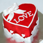 торт в виде сердца