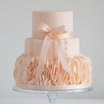 свадебный торт персиковый