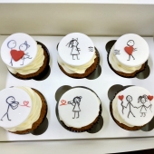 Набор капкейков «Сердца влюбленных» 4 шт.