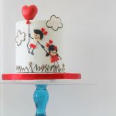 торт на 14 февраля без мастики