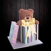 торт на 14 февраля в виде мишки