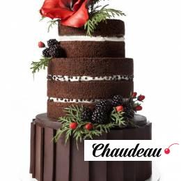 свадебный торт с цветами мака