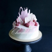 торт на 8 марта с малиной