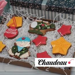 набор имбирных пряников на 23 февраля фигурки